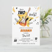 ロックンロールギター誕生日招待状 招待状 (スタンド正面)