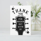 ロックンロールギター赤ちゃんシャワーありがとう サンキューカード (スタンド正面)