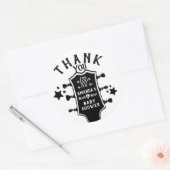 ロックンロールギター赤ちゃんシャワーありがとう ラウンドシール (封筒)