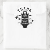 ロックンロールギター赤ちゃんシャワーありがとう ラウンドシール (バッグ)