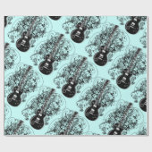 ロックンロールギター ラッピングペーパー (フラット)