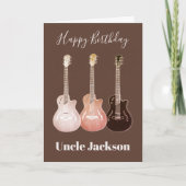 ロックンロールギタ素朴ーズロックスターおじさん カード (正面)