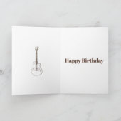 ロックンロールギタ素朴ーズロックスターおじさん カード (内部)