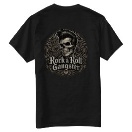 ロックンロールギャングスターのバックプリント Tシャツ