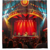 ロックンロールコンサートステージ シャワーカーテン (正面)