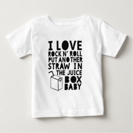 ロックンロールジュースボックス キッズデザイン ベビーTシャツ