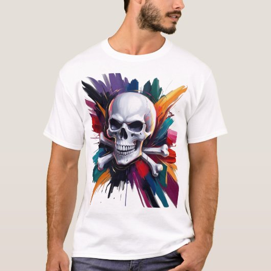 ロックンロールスカル Tシャツ (正面)
