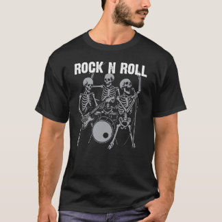 ロックンロールスケルトンバンド Tシャツ
