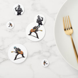 ロックンロールスケルトン誕生日パーティー コンフェッティ