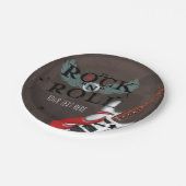 ロックンロールスターグランジバースデーパーティー ペーパープレート (アングル)