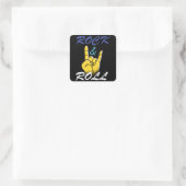 ロックンロールハンドサイン スクエアシール (バッグ)