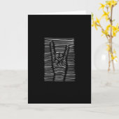 ロックンロールハンド カード (黄色い花)