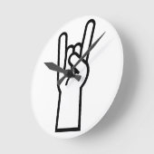 ロックンロールハンド ラウンド壁時計 (傾斜)