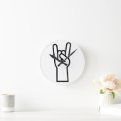 ロックンロールハンド ラウンド壁時計 (ホーム)