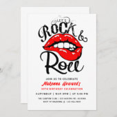 ロックンロールパーティー、ロック&転が誕生日、 招待状 (正面/裏面)