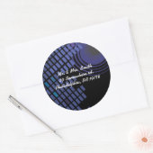 ロックンロールミュージカルバーバルミツワーリプライステッカー ラウンドシール (封筒)