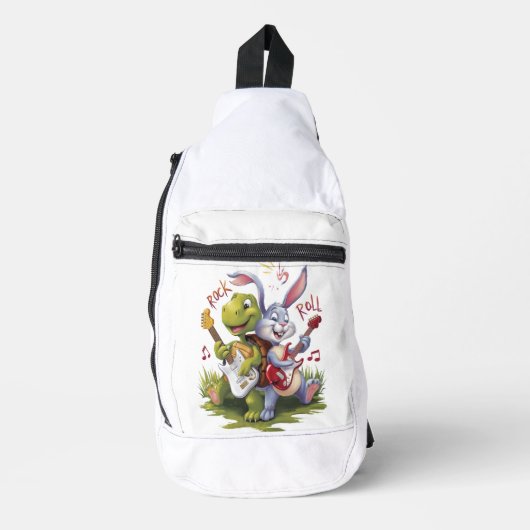 ロックンロールメロディ調和 スリングバッグ (正面)