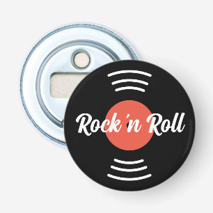 ロックンロールラウンド ビニールレコード マグネット 栓抜き