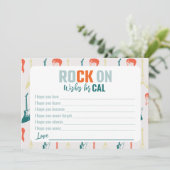 ロックンロールロックスターウィーズ誕生日カード 招待状 (スタンド正面)