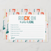 ロックンロールロックスターウィーズ誕生日カード 招待状 (正面/裏面)