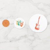 ロックンロールロックスターギター誕生日 コンフェッティ (正面)