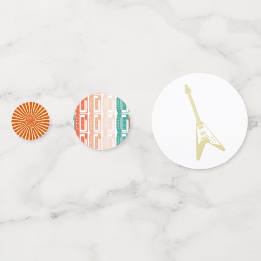 ロックンロールロックスターギター誕生日 コンフェッティ (裏面)