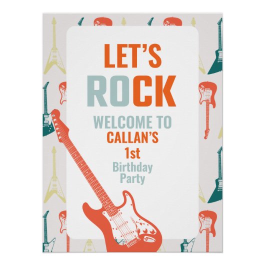 ロックンロールロックスター1stバースデーウェルカム ポスター (正面)