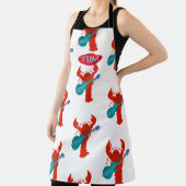 ロックンロールロブスターギター甲殻類模様 エプロン (インサイチュ)