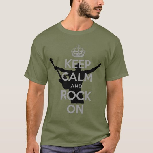 ロックンロール保テーマCalm and Rock On Tシャツ (正面)