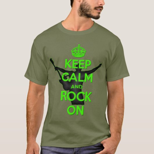 ロックンロール保テーマCalm and Rock On Tシャツ (正面)