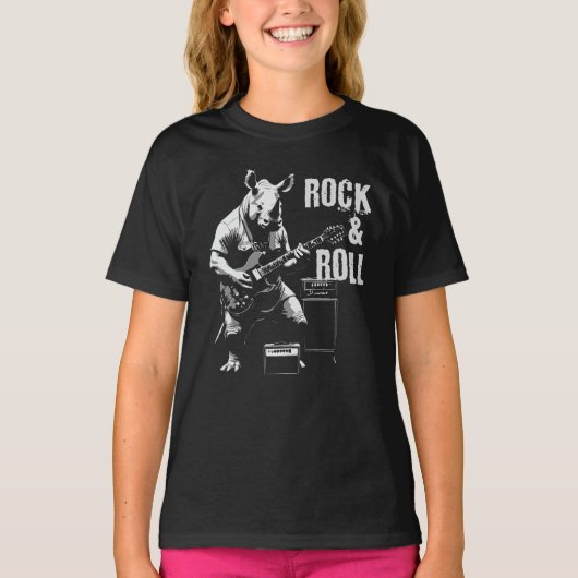 ロックンロール動物 Tシャツ (正面)