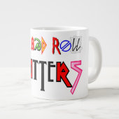 ロックンロール問題のマグカップ ジャンボコーヒーマグカップ (正面右)