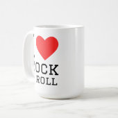 ロックンロール大好き コーヒーマグカップ (正面左)