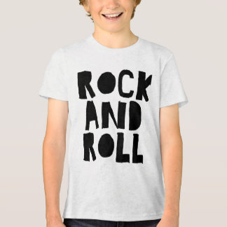 ロックンロール大胆ロゴデザイン トライブレンドTシャツ