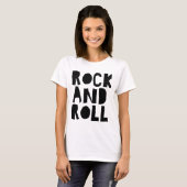 ロックンロール大胆ロゴデザイン Tシャツ (正面フル)