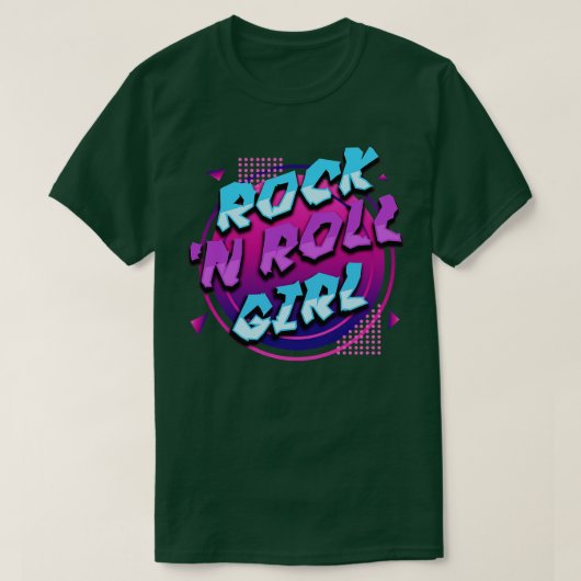 ロックンロール女の子ロックミュージック恋人ロッカーガールズ Tシャツ (デザイン正面)