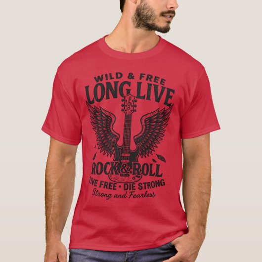 ロックンロール好きな自由奔放な友達へ Tシャツ (正面)