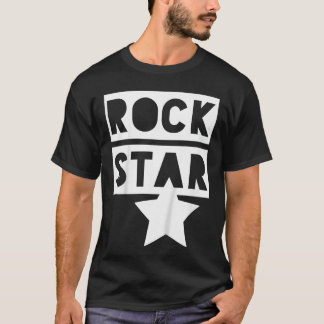 ロックンロール少年少女のためのモノクロロックスターヴィジュアル Tシャツ