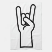 ロックンロール手 キッチンタオル (縦)