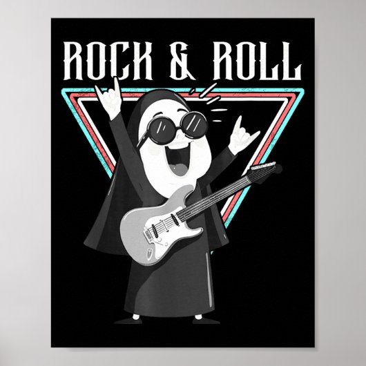 ロックンロール楽しいグラフィックイラスト ポスター (正面)