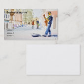 ロックンロール歌手ギタープレーヤー 名刺 (正面/裏面)