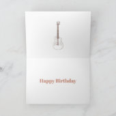 ロックンロール素朴ギターのパーソナライズおじさん カード (内部)