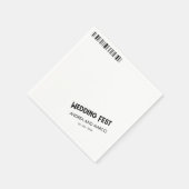 ロックンロール結婚のチケットコンサートボーディングパス スタンダードカクテルナプキン (角)