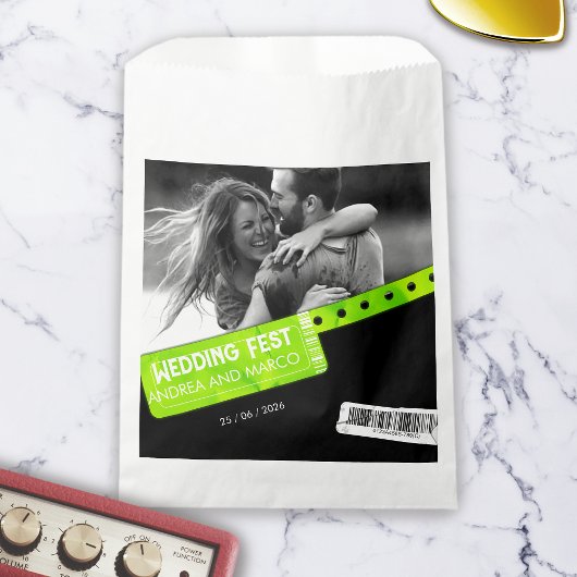 ロックンロール結婚のチケットコンサートボーディングパス フェイバーバッグ