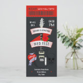 ロックンロール結婚のチケット写真 招待状 (スタンド正面)