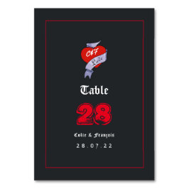 ロックンロール結婚ズモノグラム テーブルナンバー