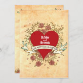 ロックンロール結婚ズ(バラ) 招待状 (正面/裏面)