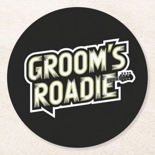 ロックンロール結婚式パーティーのコースター ラウンドペーパーコースター (正面)