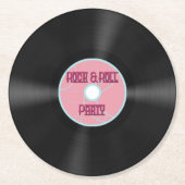 ロックンロール記録 ラウンドペーパーコースター (正面)