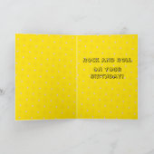 ロックンロール誕生日カード カード (内部)